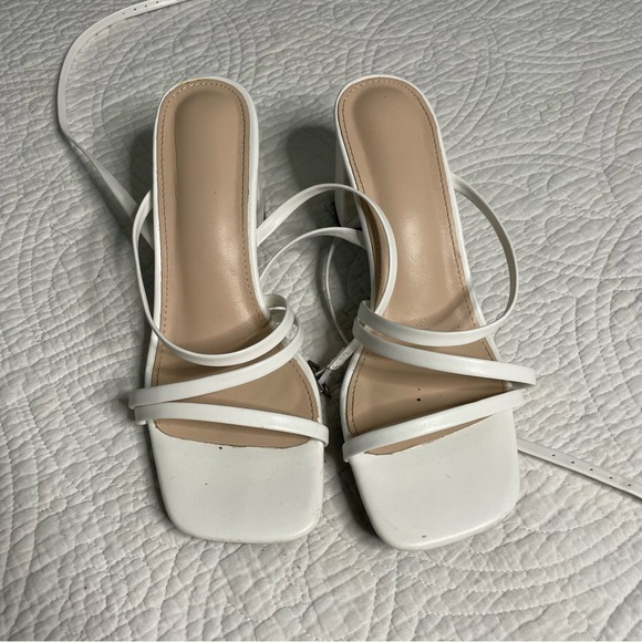 Amazon | White Strapped Heel heels - Picture 8 of 9